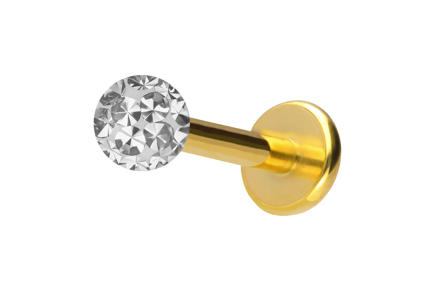 Titan Labret Piercing mit Push Fit EPOXY-KUGEL